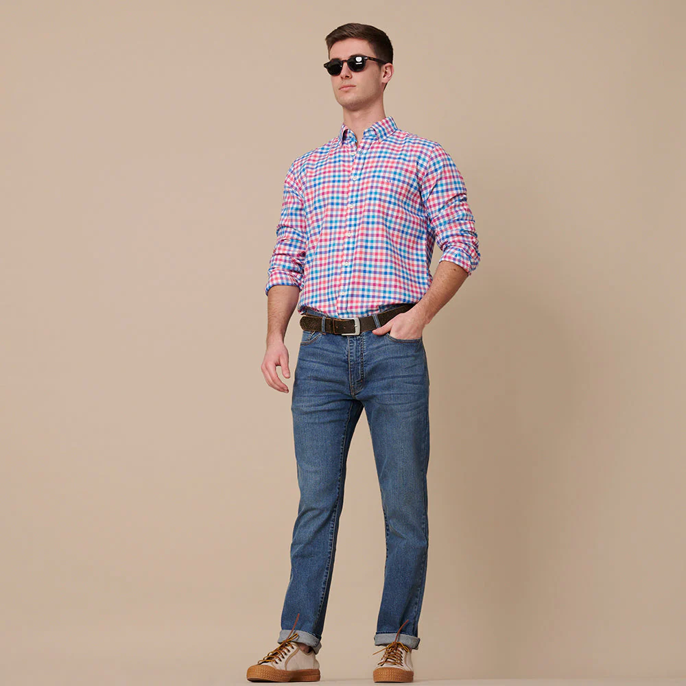 Jeans Slim Denim Comfort Lavado Raw