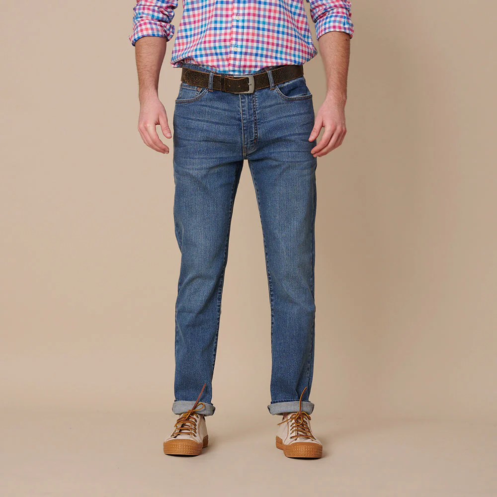 Jeans Slim Denim Comfort Lavado Raw - Imagen 2