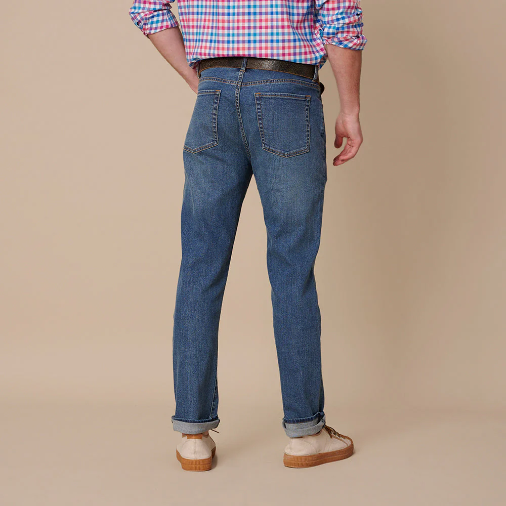 Jeans Slim Denim Comfort Lavado Raw - Imagen 4