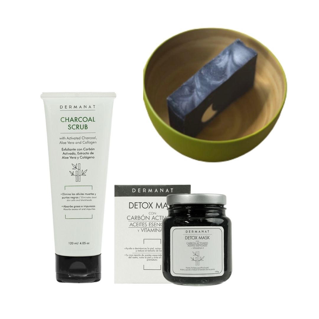 Kit Limpieza facial detox Carb贸n Activado