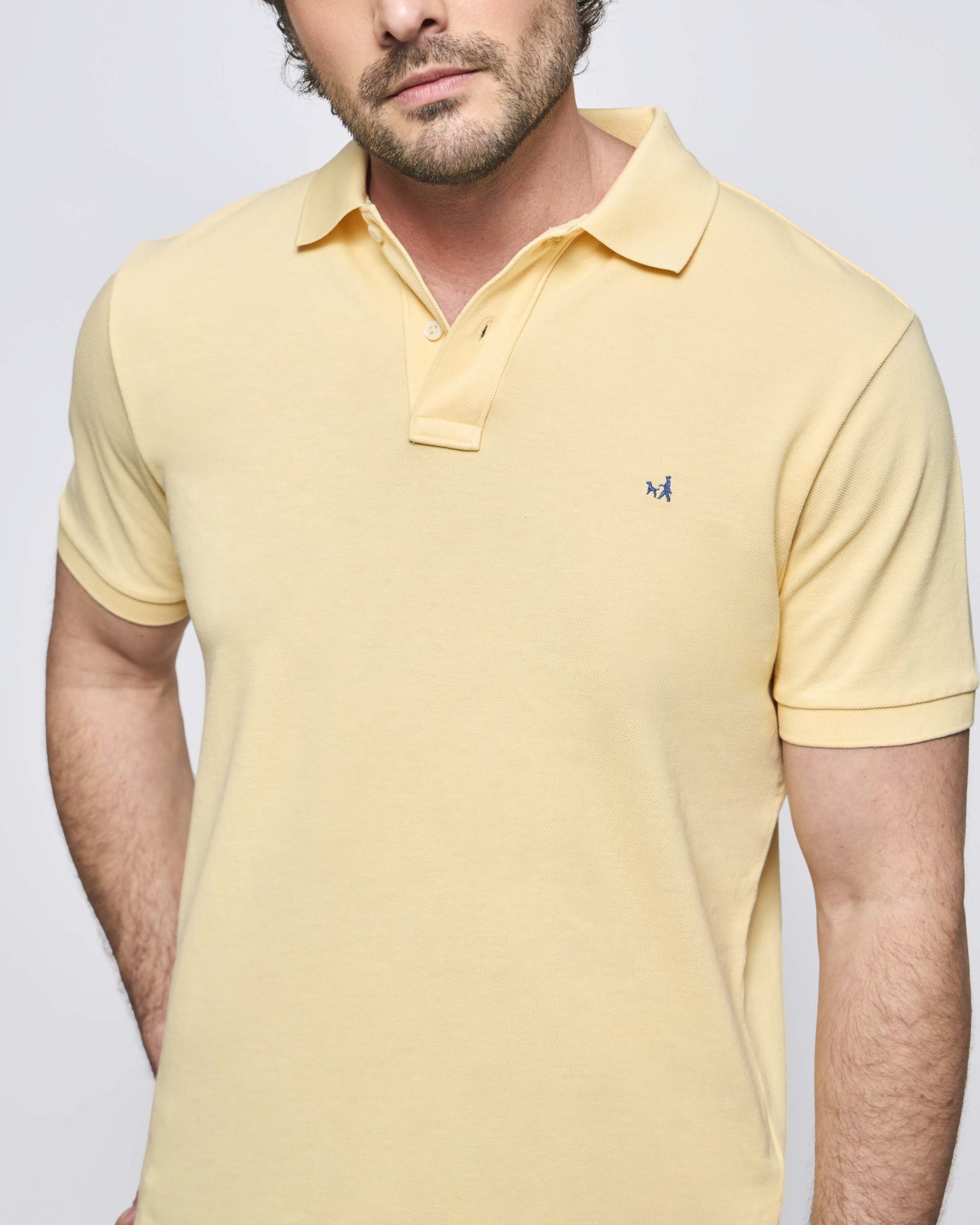 Polera Piqué Clásica Lisa Con Cuello - Imagen 2