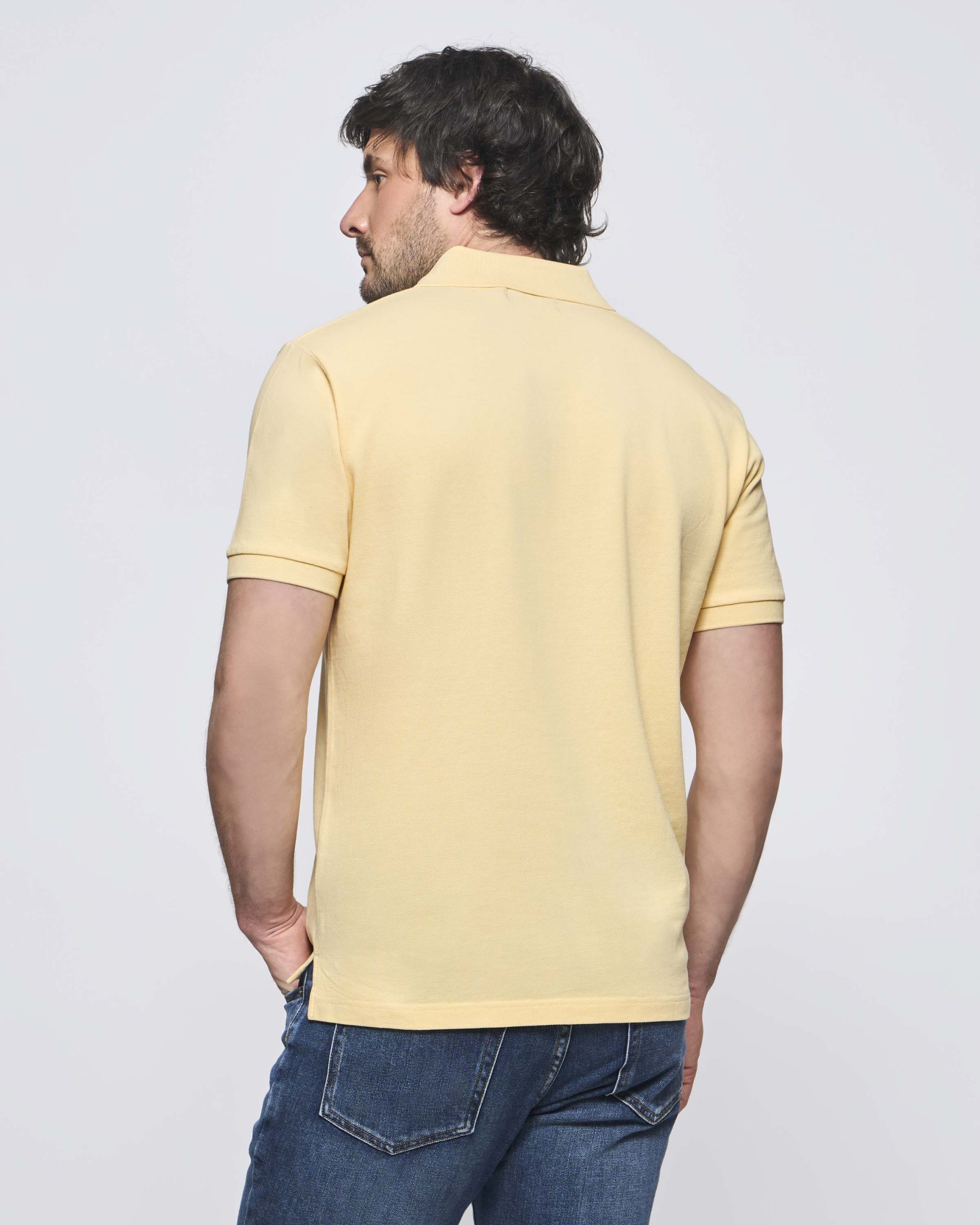 Polera Piqué Clásica Lisa Con Cuello - Imagen 4