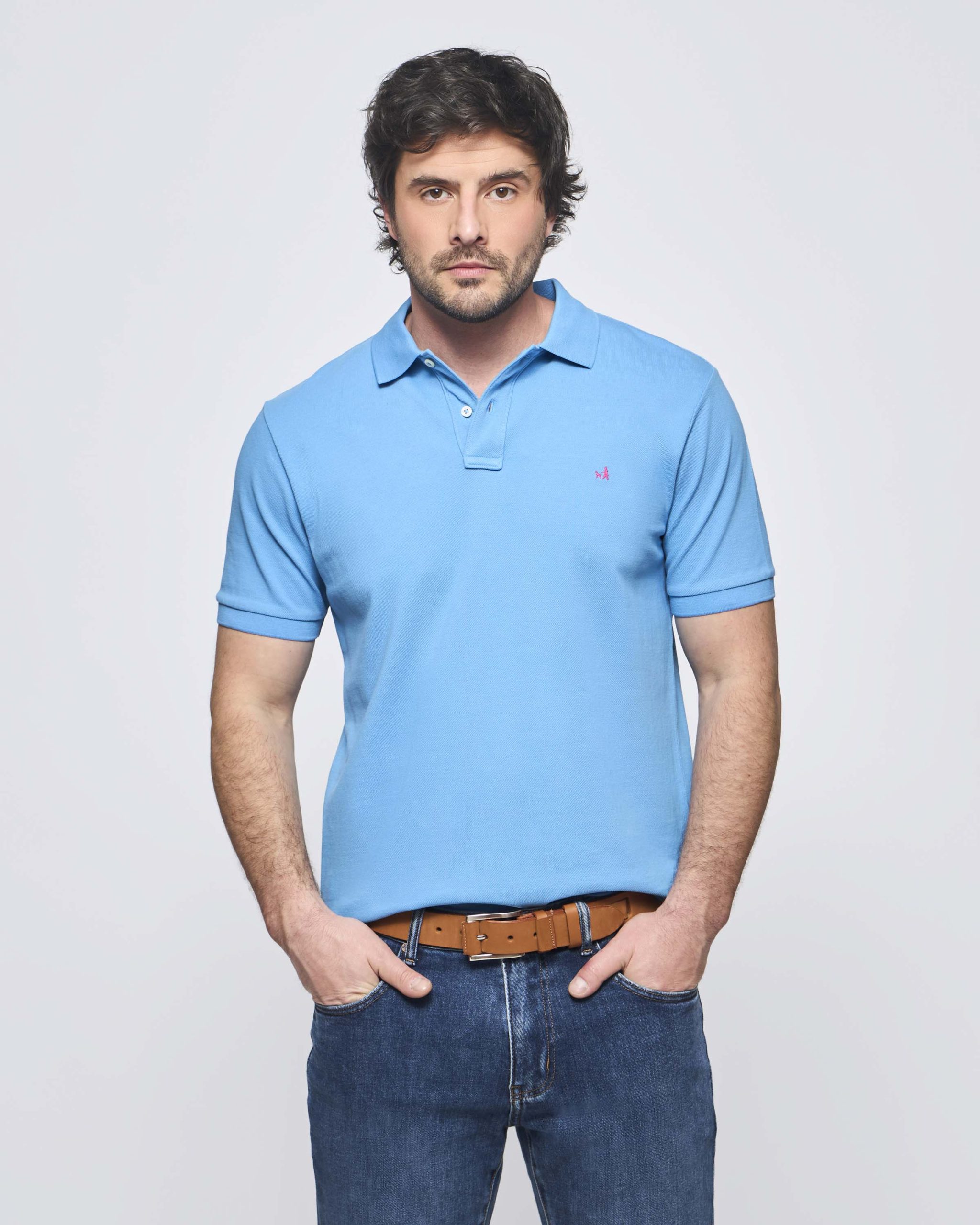 Polera Piqué Clásica Lisa Con Cuello - Imagen 7