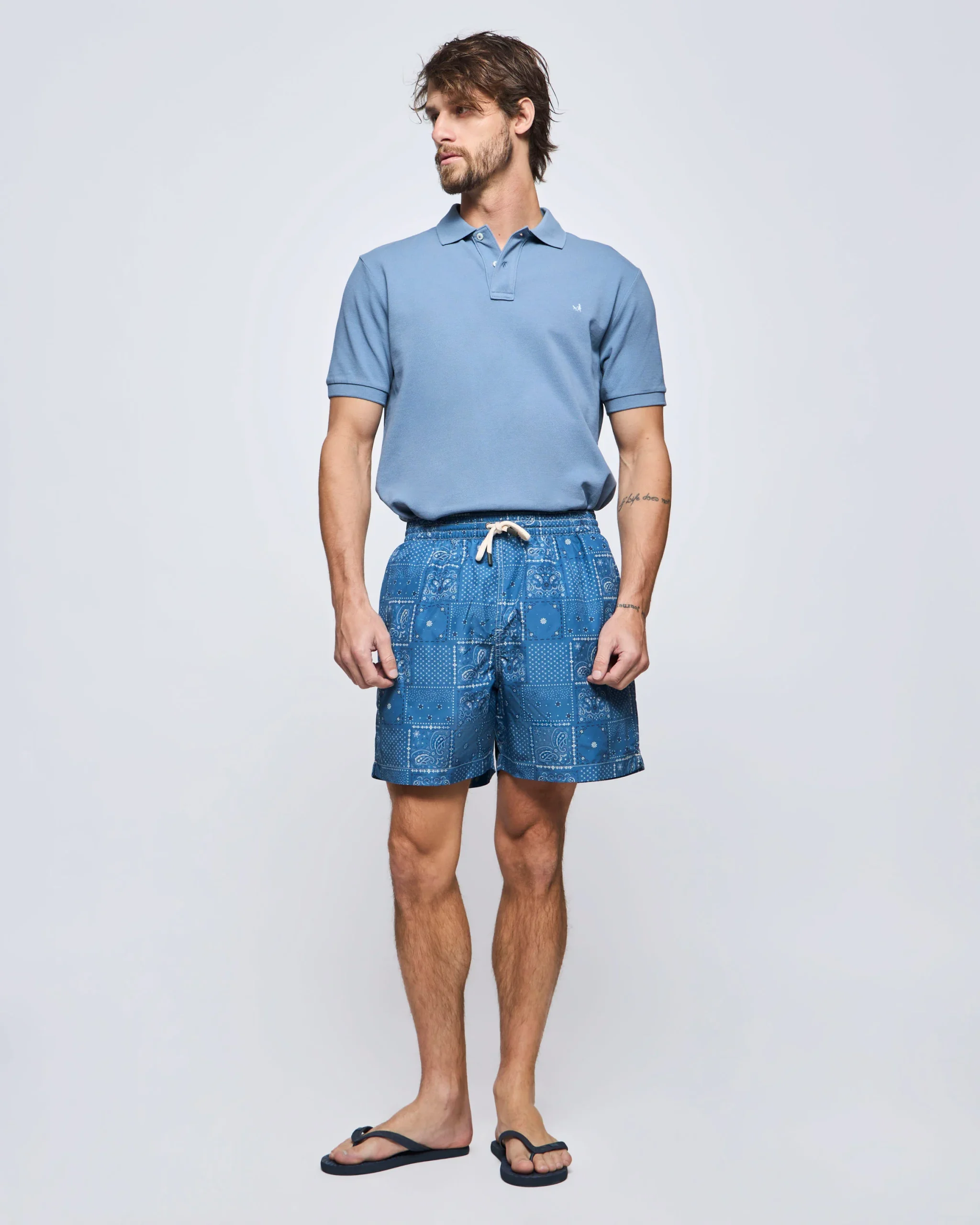 Traje de Baño Clásico Estampado Quick Dry