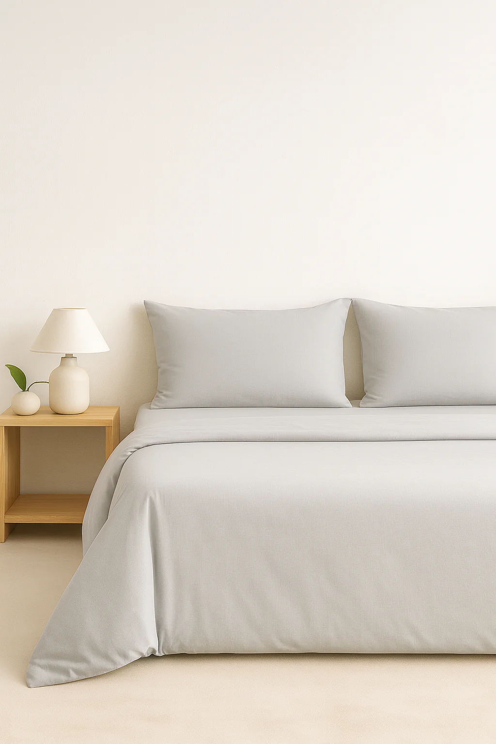 SET DE SÁBANAS 60% BAMBÚ - Gris - Imagen 2