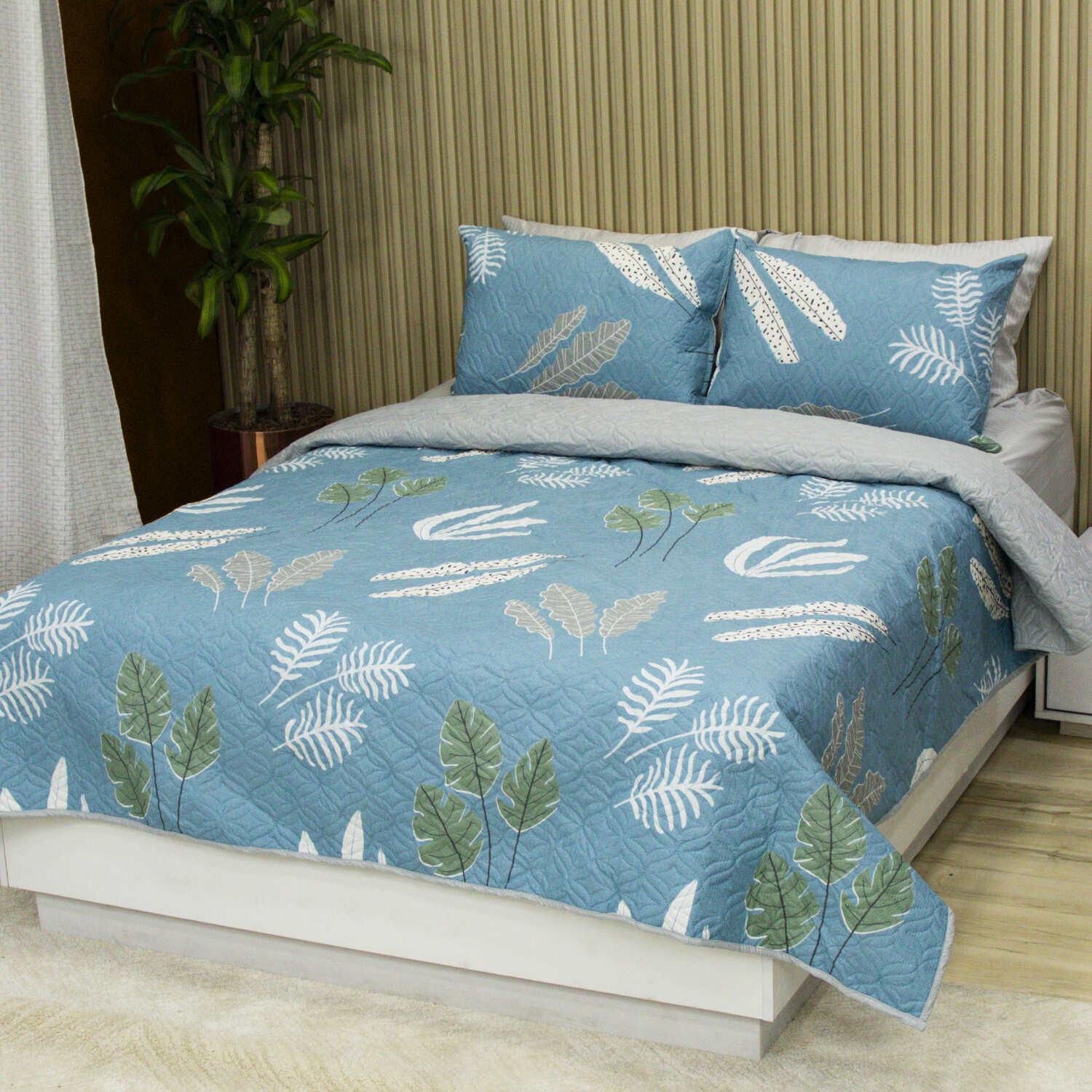 Sobrecama Becorat Hoja Turquesa