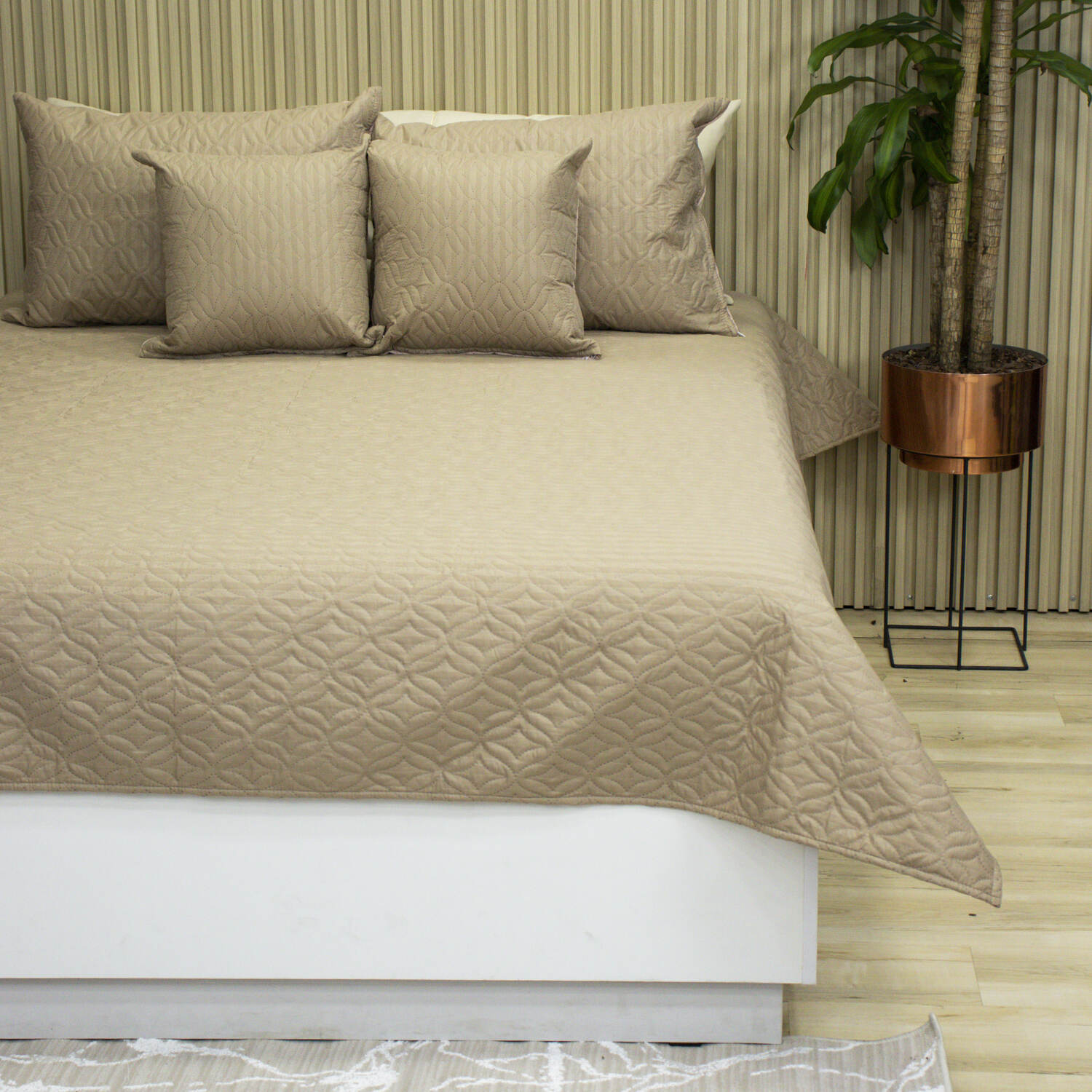 Sobrecama Deko Rosa-Cafe - Imagen 3