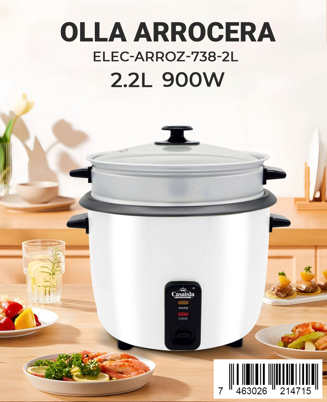 Olla arrocera de 2.2 litros