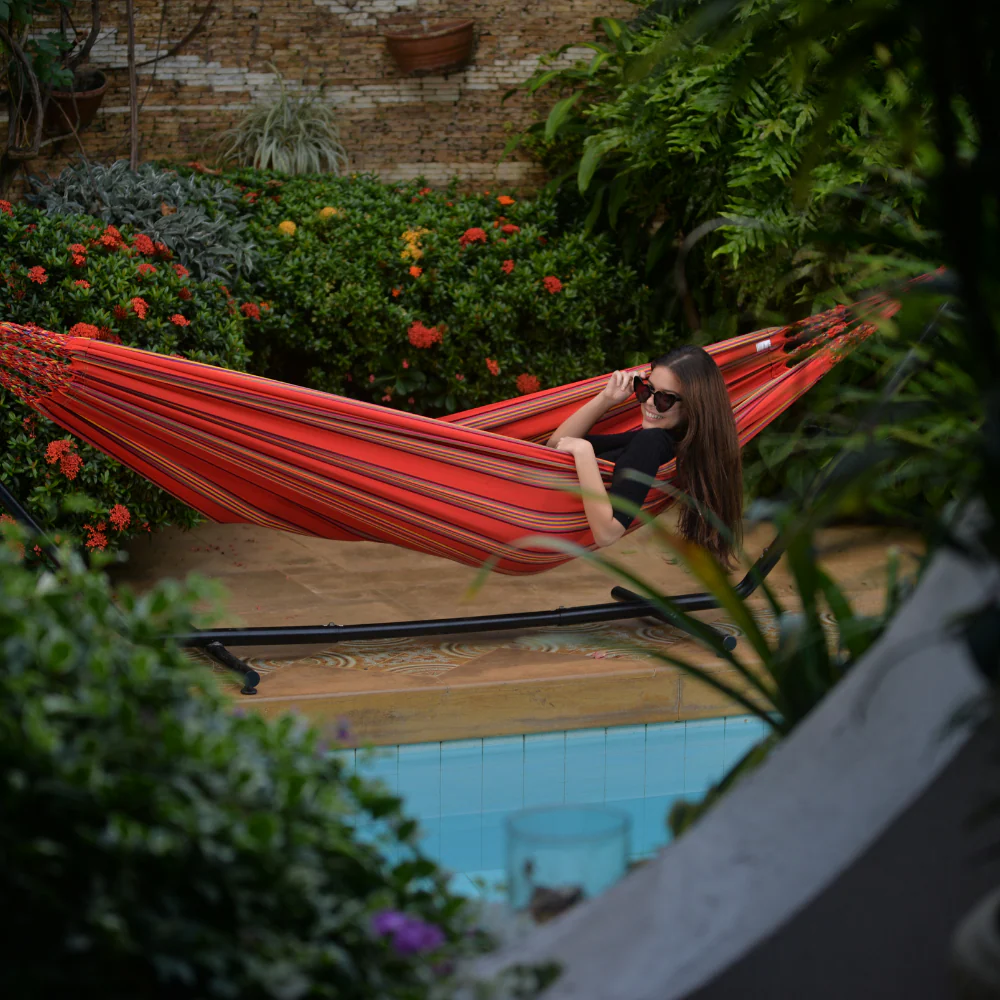 Hamaca Típica Colombiana Sofia Doble Morada. - Imagen 3