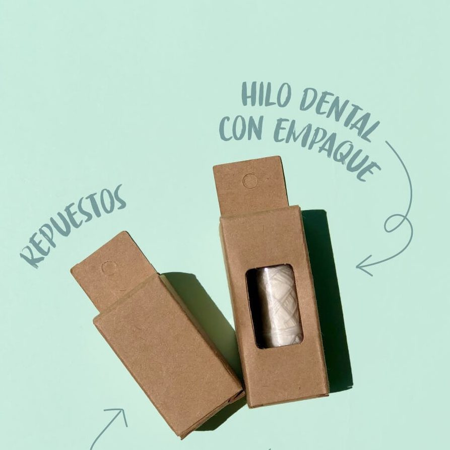 Hilo dental vegano carb贸n activado - Imagen 2