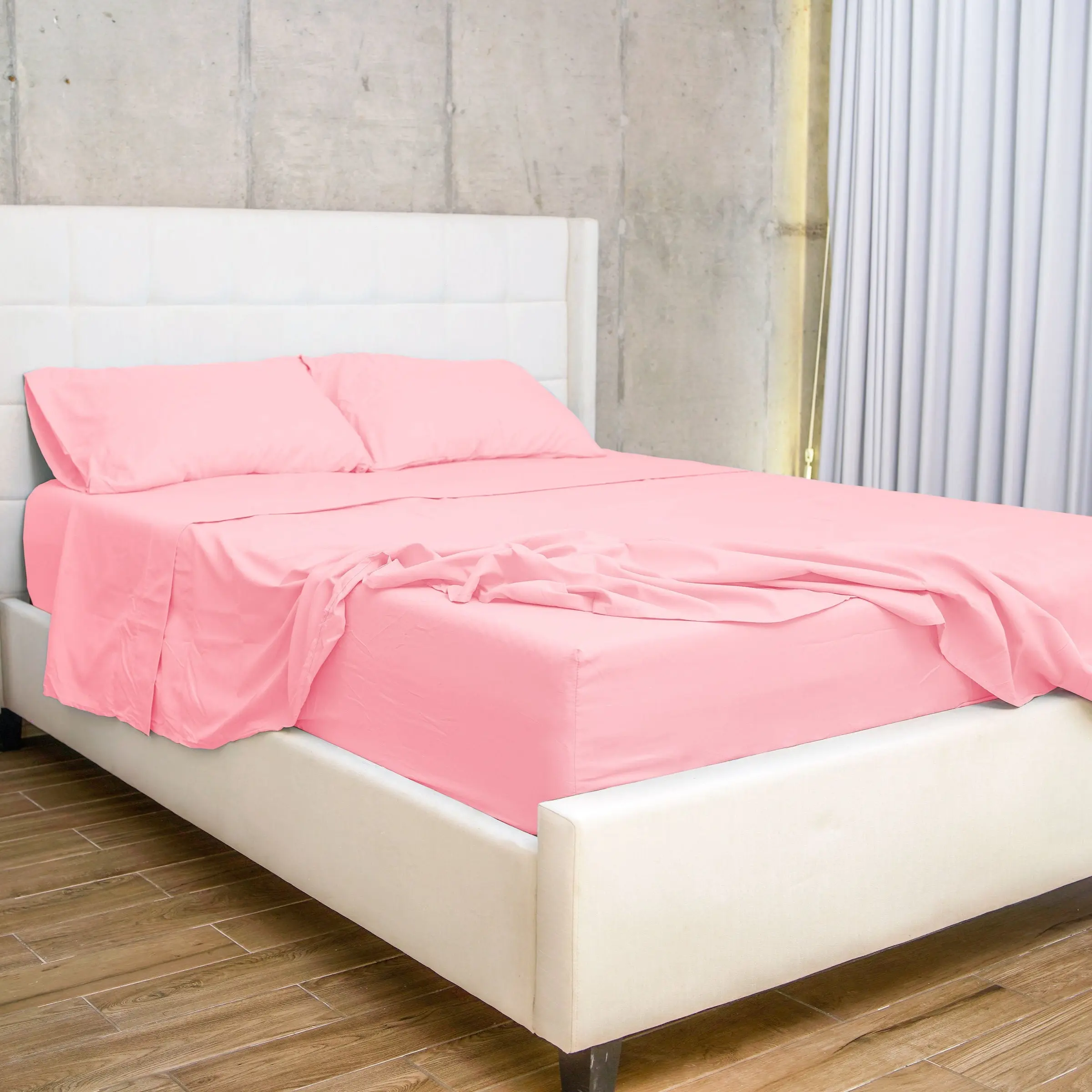 SET DE SÁBANAS 60% BAMBÚ - Rosa