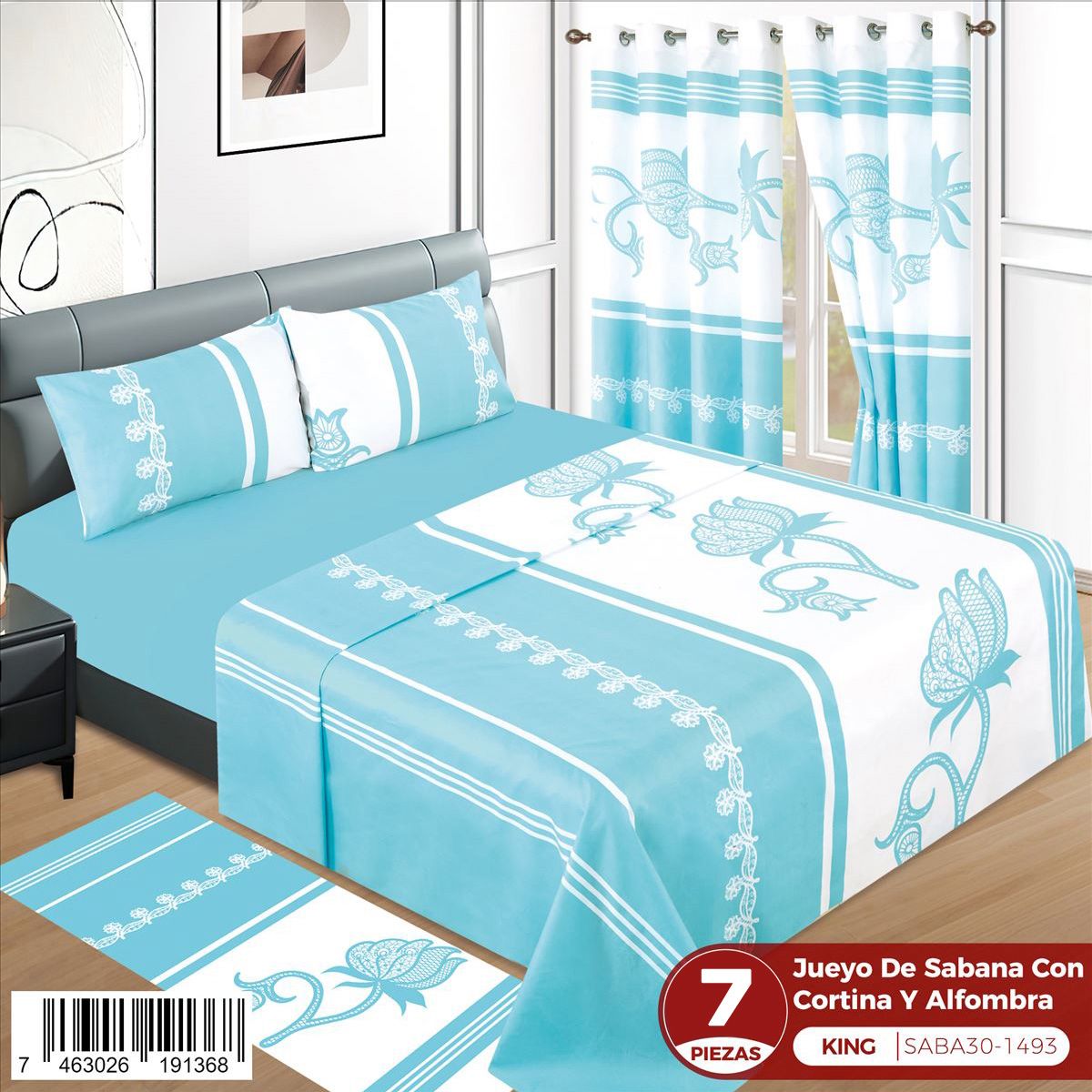 Juego de sábanas de 7 piezas King - Imagen 7