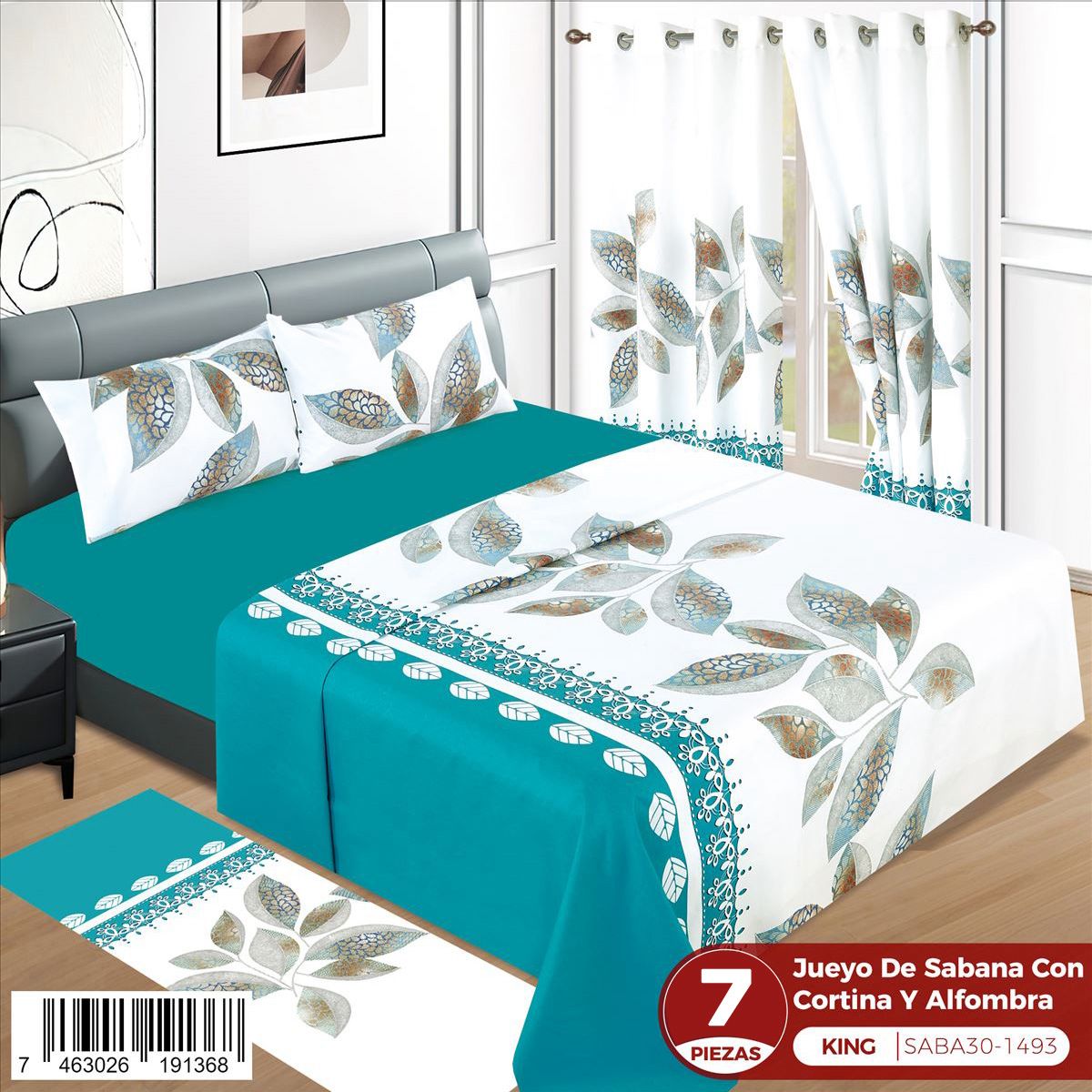 Juego de sábanas de 7 piezas King - Imagen 2