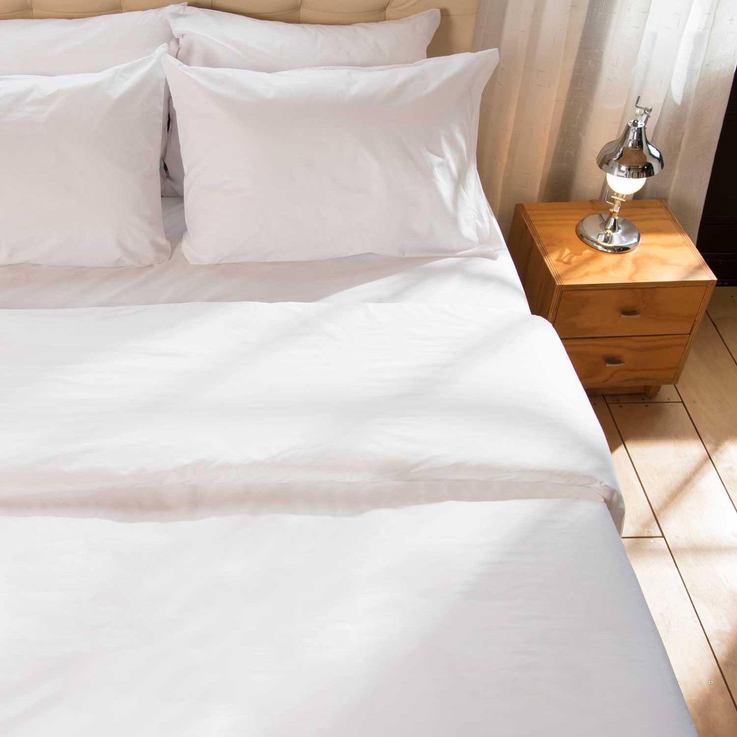 Sábana de 144 Hilos Blanca Hotelera