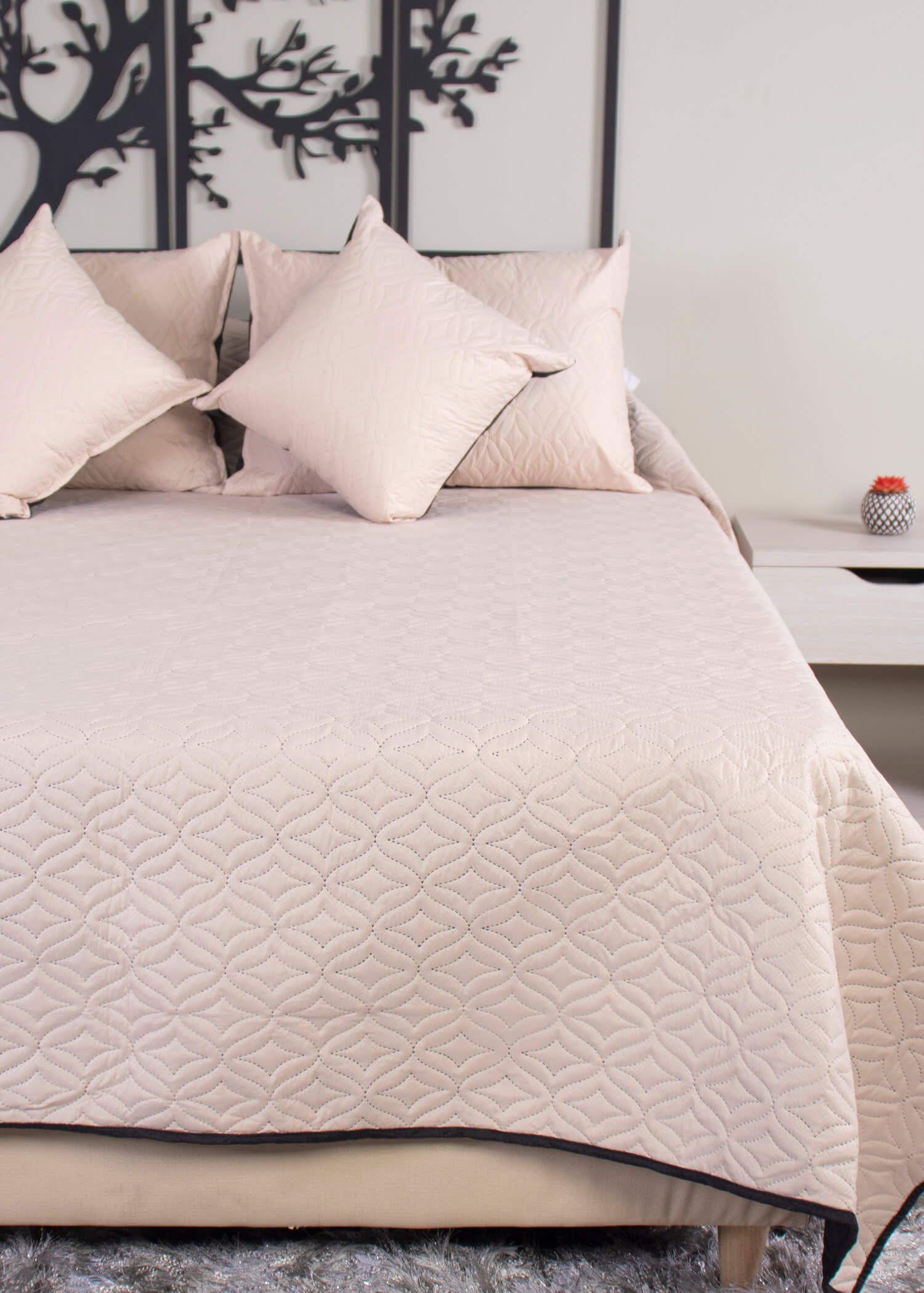 Sobrecama Deko Black & Beige - Imagen 2