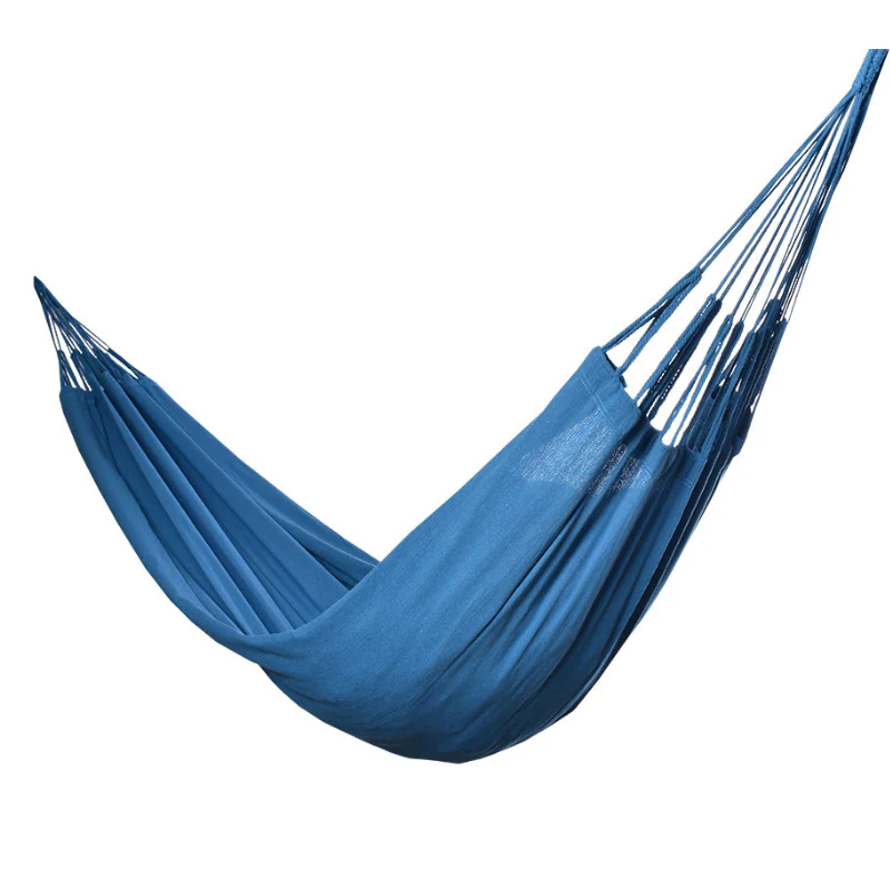 Hamaca Típica Colombiana Monocolor Azul. - Imagen 7