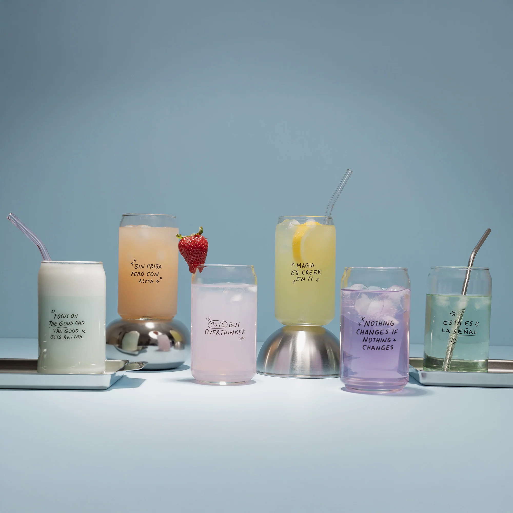 Set Vaso Lata Frase TOY x 6 Unidades