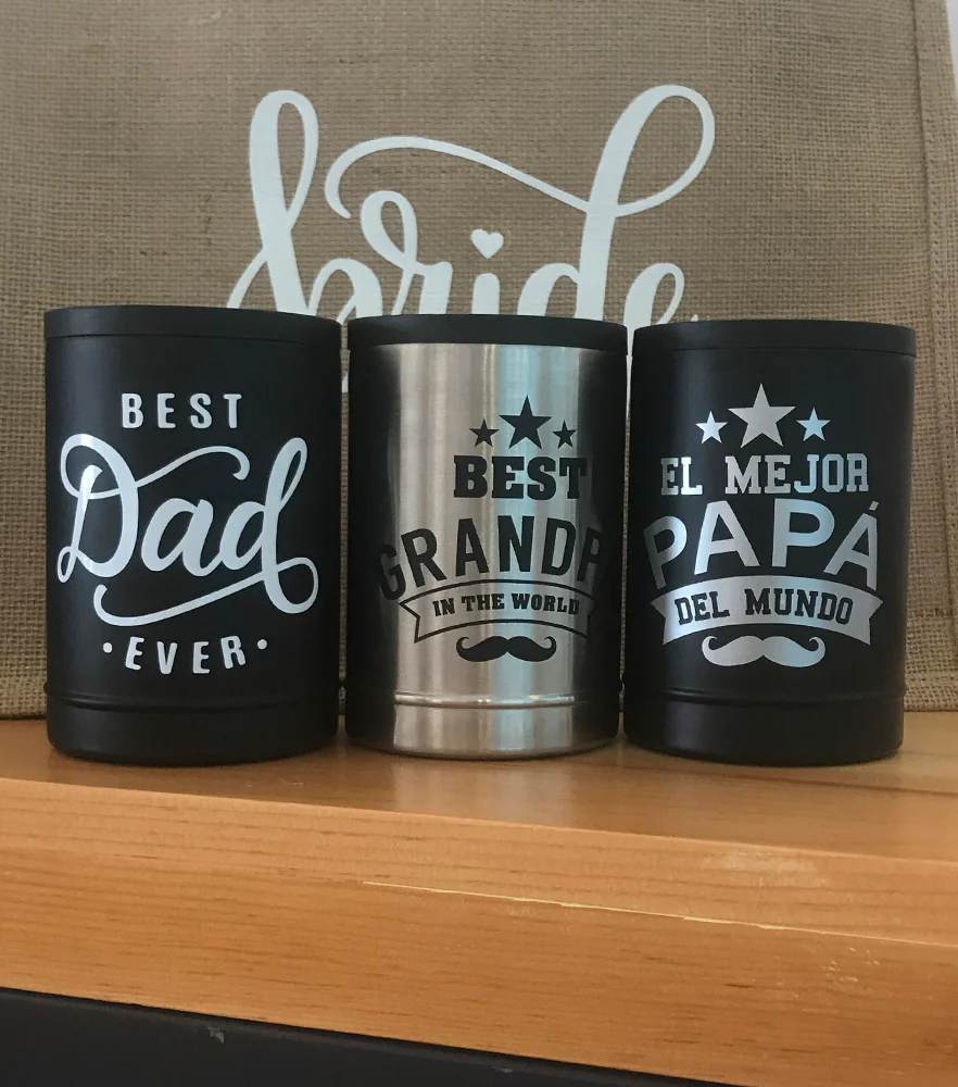 Porta latas de Acero Inoxidable doble tapa para Papá - Imagen 4