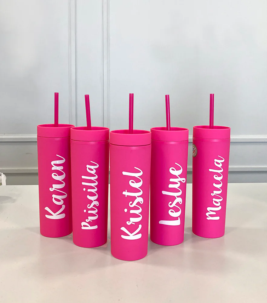 Vaso de Acrílico Skinny acabado mate