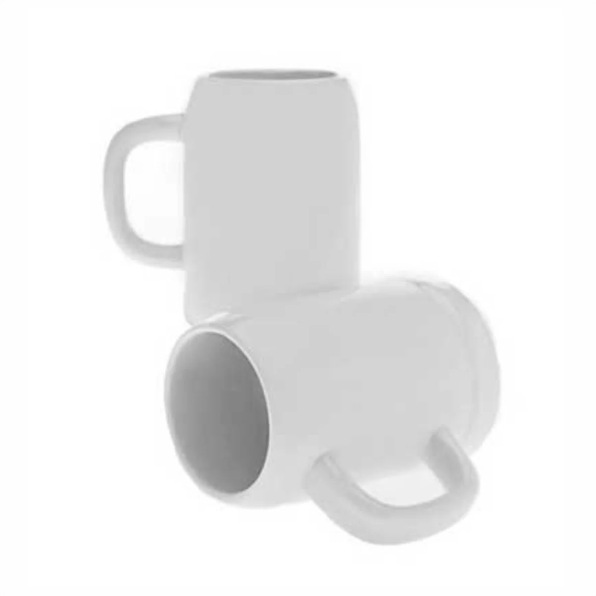 Tarro cervecero blanco de ceramica 591.47ml / 20oz para sublimar - Imagen 2